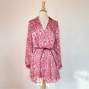 Zara Pink Floral Long Sleeve Dress